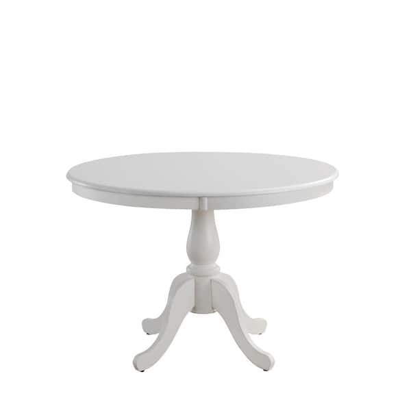 Unbranded Fairview White 42 In Wooden Pedestal Fining Table