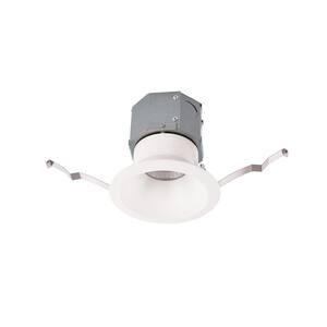 Pop-In 4 in. Round Downlight Tunable CCT New Construction Canless White Integrated LED Recessed Light Kit