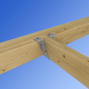 PF 18-Gauge Galvanized Post Frame Hanger for 2x4 Nominal Lumber