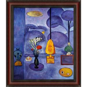 Blue Window by Henri Matisse Grecian Wine Framed Nature Oil Painting Art Print 25 in. x 29 in.