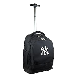 MLB New York Yankees 19 in. Black Wheeled Premium Backpack