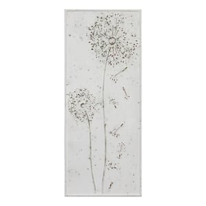 Floral Dandelion Metal Panel Wall Decor