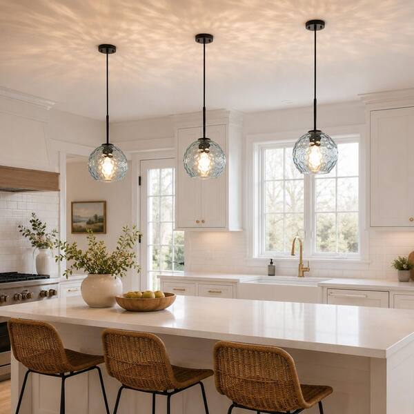 Merbotin RayHome 1-Light Modern Coastal Blue Adjustable Pendant
