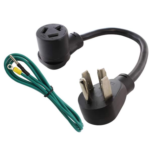 AC WORKS 1.5 ft. 4-Prong Dryer Plug to 3-Prong Dryer Female