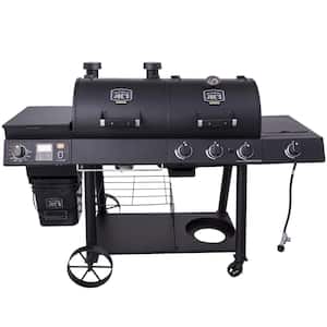 Rider Combo Gas and Pellet Grill in Black with 997 sq. in. Cooking Space