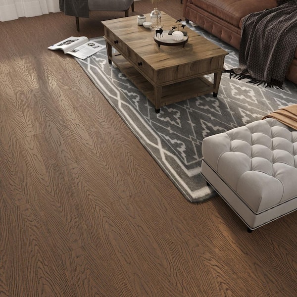 40.15 in. L x 5.11 in. W x 0.6 in. T Walnut Prefinished Solid Bamboo Plank Flooring, Tongue and Groove (20 sq.ft./case)