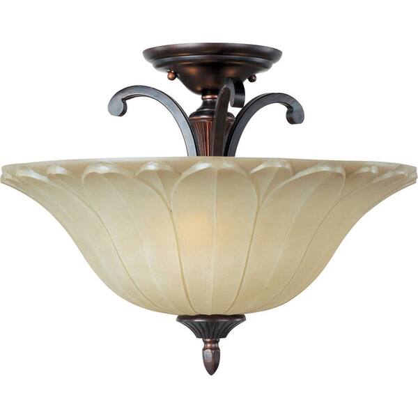 Maxim Lighting Allentown 3-Light Oil-Rubbed Bronze Semi-Flush Mount Light