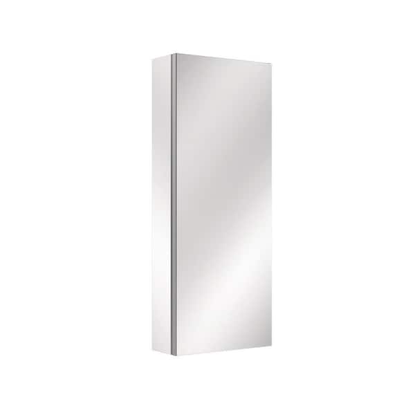 WYonder 12 in. W x 30 in. H Rectangular Aluminum Recessed/Surface Mount Right Swing Door Medicine Cabinet with Mirror