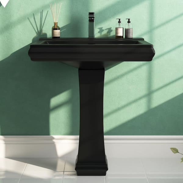 DEERVALLEY Dynasty 26 3/4 in. Tall Black Vitreous China