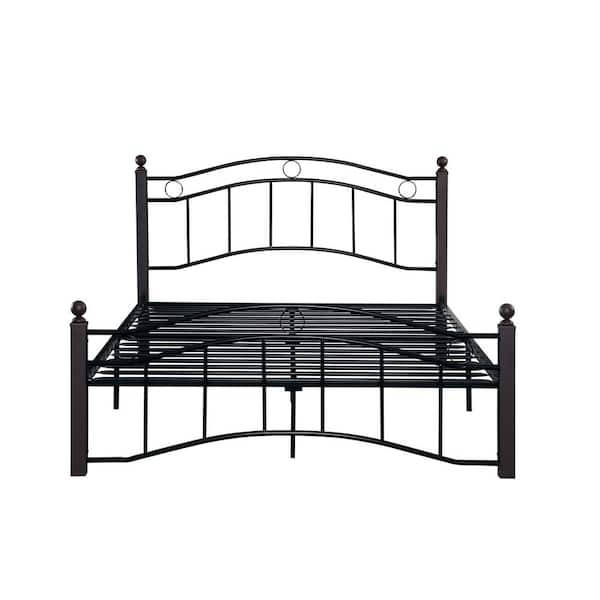 ANBAZAR Queen Size Metal Platform Bed Frame with Headboard and ...