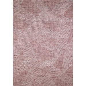Nathanial Coral 8 ft. x 10 ft. (7 ft. 6 in. x 9 ft. 6 in.) Geometric Transitional Area Rug