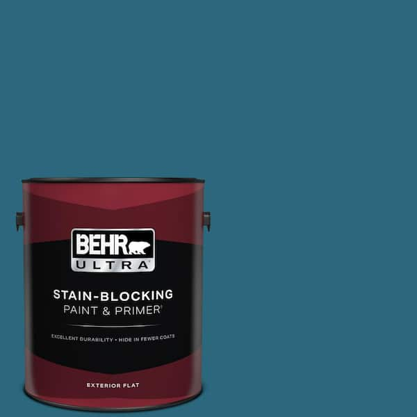 BEHR ULTRA 1 gal. #M480-7 Ice Cave Flat Exterior Paint & Primer