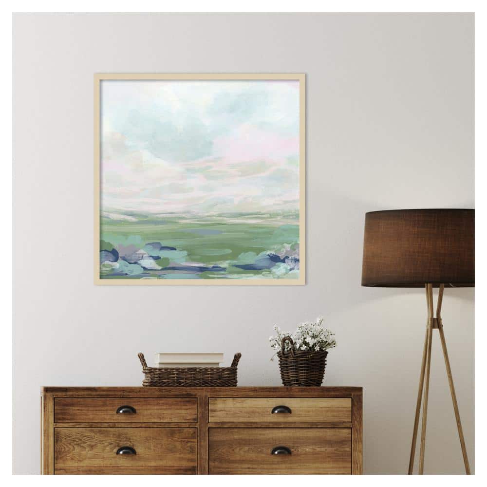 Lavender Scape I Svelte Natural Framed Graphic Art Print