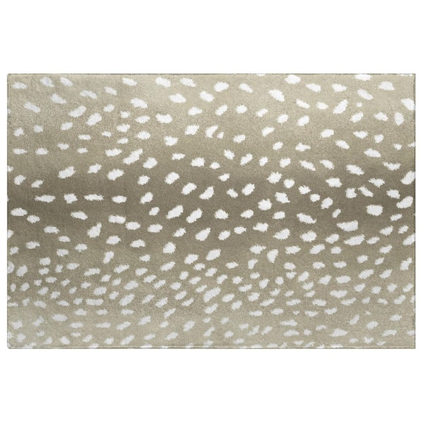 Dream Shag Premium Machine Washable Abstract ADS44 Fawn 2 ft. x 3 ft. Accent Rug