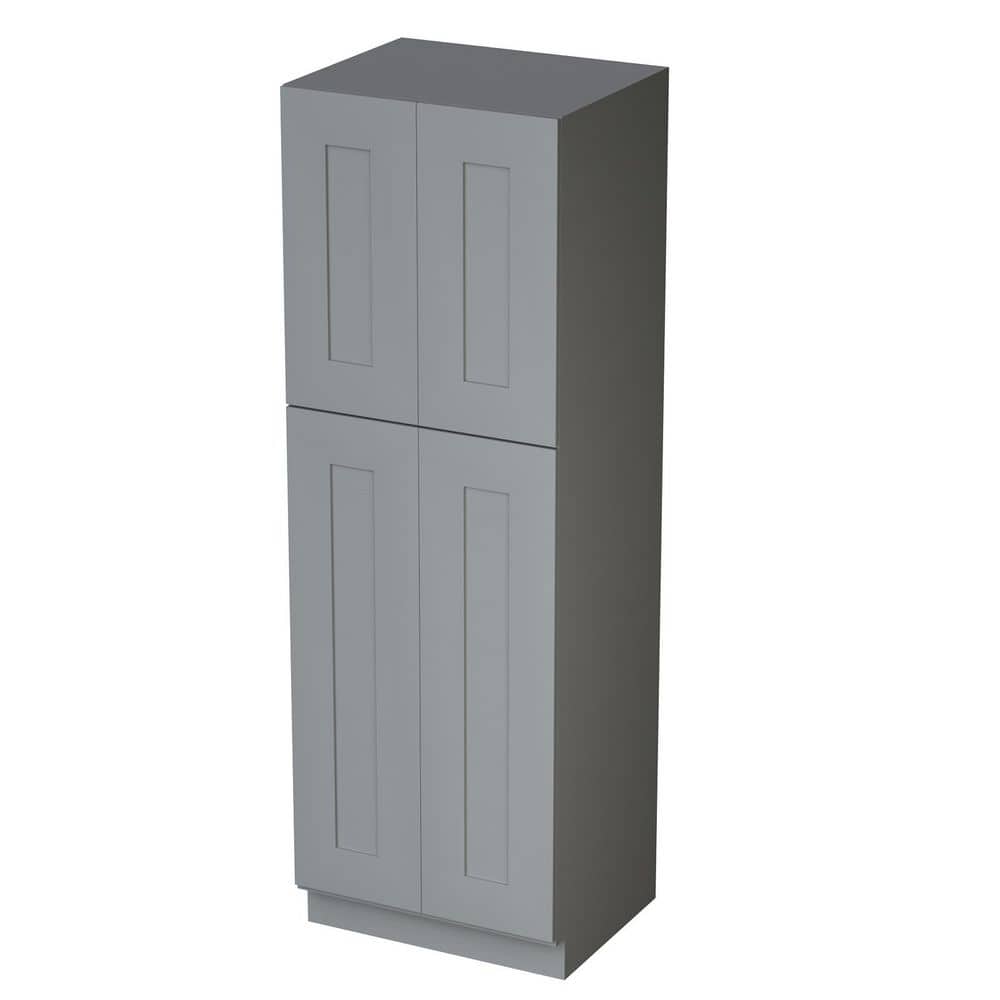 24in W x 24in D x 90in H Plywood Ready to Assemble Floor Base Kitchen Cabinet in Gray with Doors and Shelves price history on PriceWatchPro