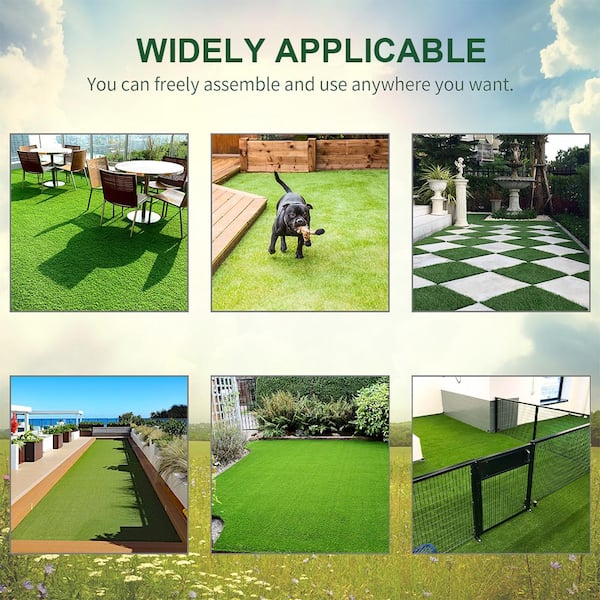 Greenfield 8 ft. x 12 ft. Green Artificial Grass Turf