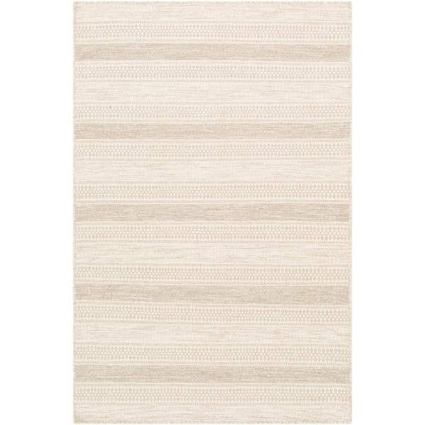 Gina Cream/Medium Gray 9 ft. x 12 ft. Indoor Area Rug