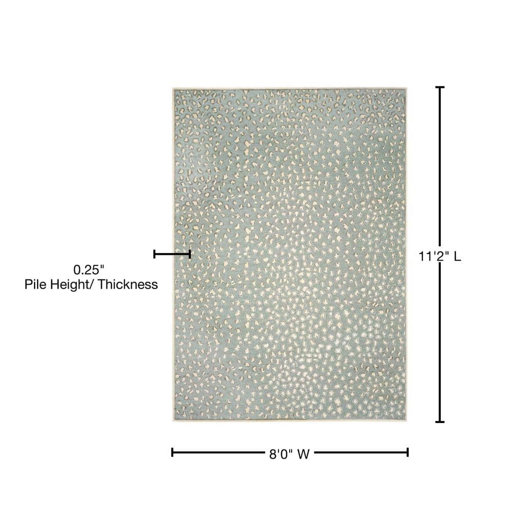 Ivory Elegance Hand-Knotted Wool & Silk 8' x 10' Area Rug