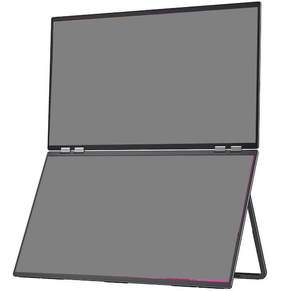 23.8 in. 2K Dual Monitor QHD 100% sRGB Adjustable Laptop Screen Extender with DP Type-C HDMI for MacBook Windows