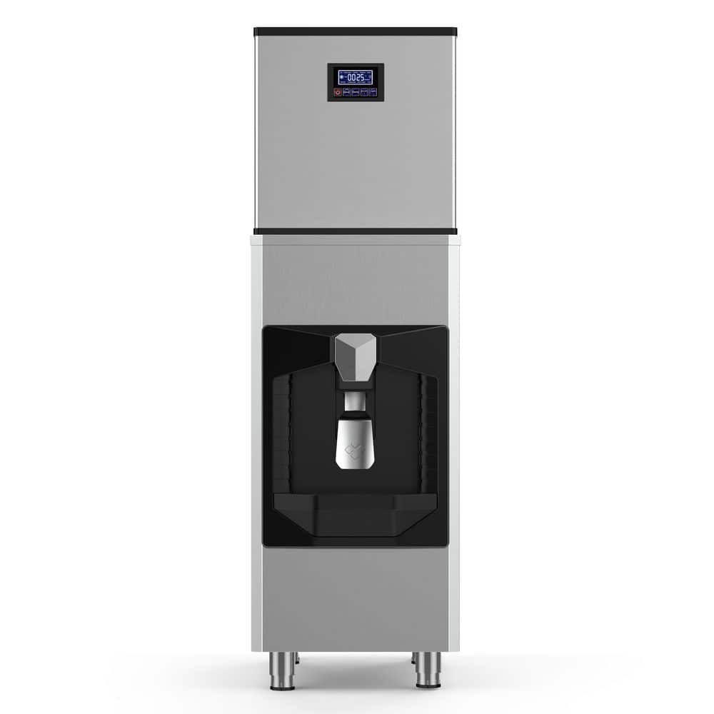 19.88 in.Commercial Ice Maker 250 lbs./24 H Freestanding Stainless Steel Ice Maker Full Size Cubes with 100 lbs. Storage