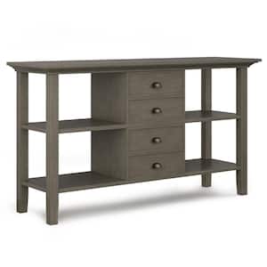 Redmond Solid Wood 54 in. Wide Transitional Console Sofa Table in Farmhouse Grey