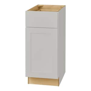 Avondale 15 in. W x 24 in. D x 34.5 in. H Ready to Assemble Plywood Shaker Base Kitchen Cabinet in Dove Gray