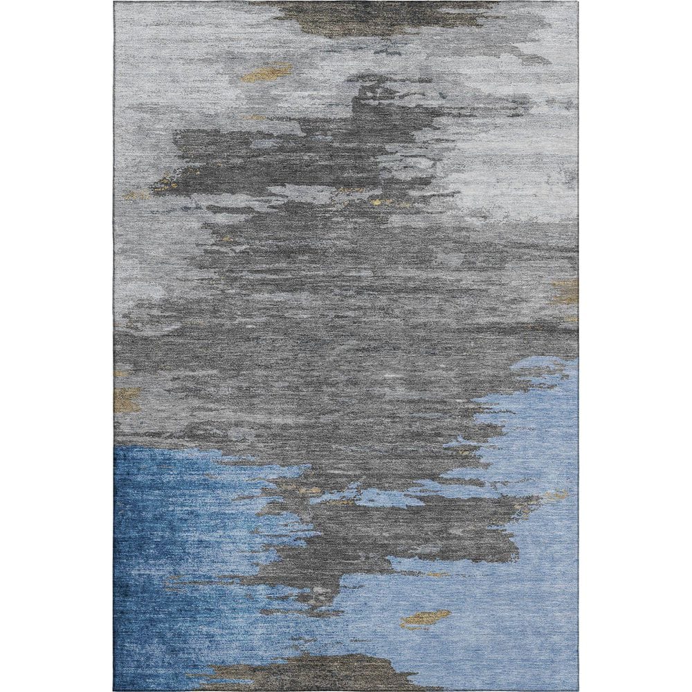 Mayfield Premium Machine Washable Abstract AMF2010 Denim 3 ft. x 4 ft. Area Rug price history on PriceWatchPro