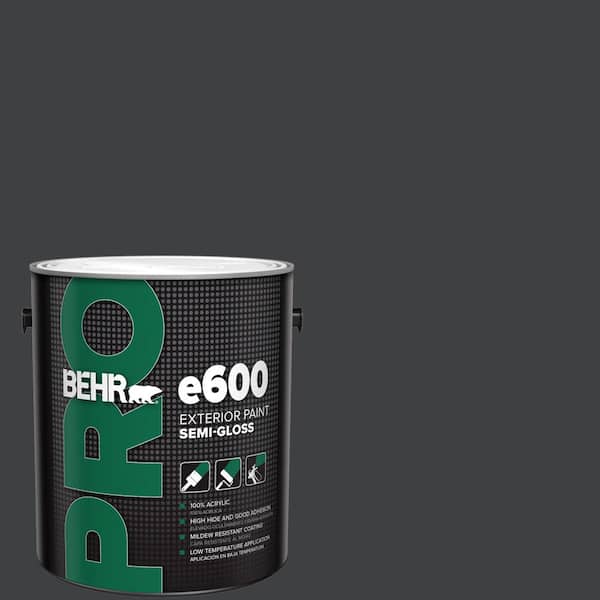 1 gal. #HDC-MD-04 Totally Black Semi-Gloss Exterior Paint