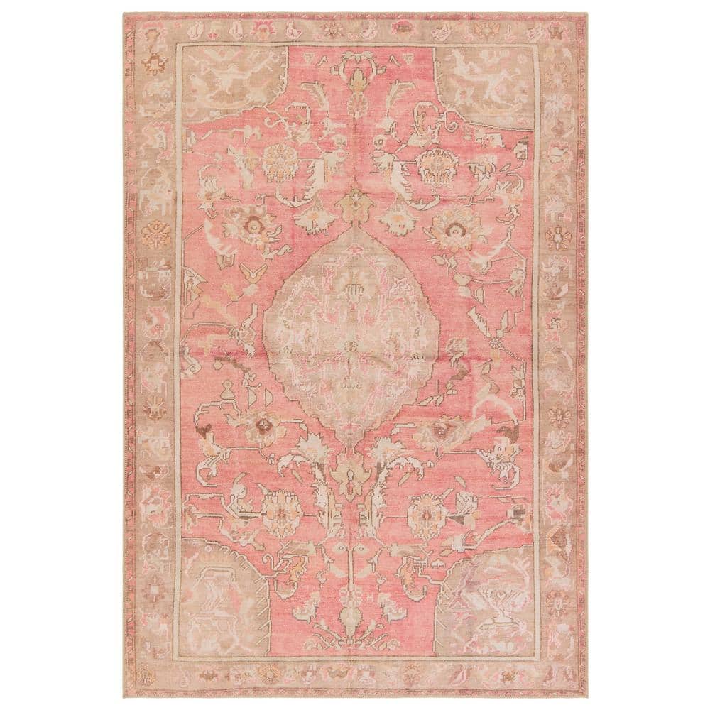 Cheney 5 X 8 Medallion Pink/Beige Washable Area Rug price history on PriceWatchPro