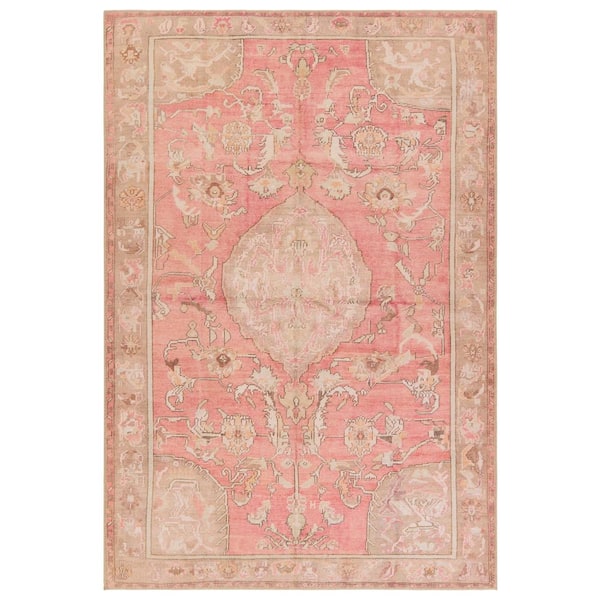 VIBE BY JAIPUR LIVING Cheney 5 X 8 Medallion Pink/Beige Washable Area Rug