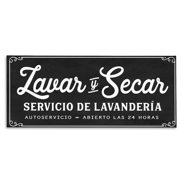 Stupell Industries Laundry Wash and Dry by Lettered and Lined Gallery Wrapped Unframed Typography Graphic Art Print 17 in. x 40 in.