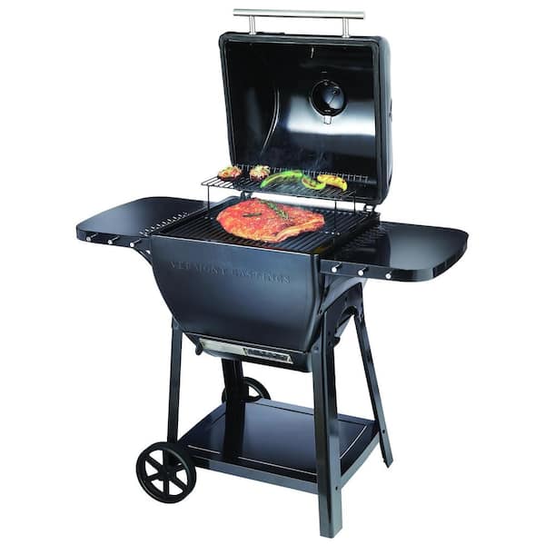 Vermont Castings Pioneer Kamado Charcoal Grill In Black 6350 The Home Depot