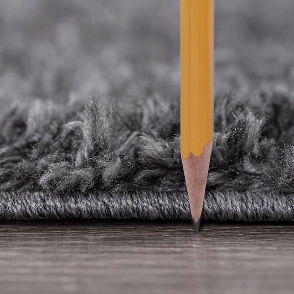 Soho Shag Diamond Gray 9 ft. x 12 ft. Indoor Area Rug