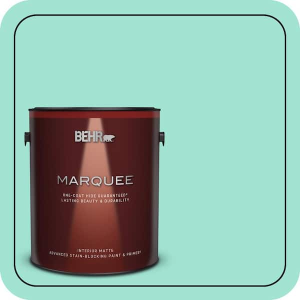 BEHR MARQUEE 1 gal. #P430-2 Aqua Wish Matte Interior Paint & Primer