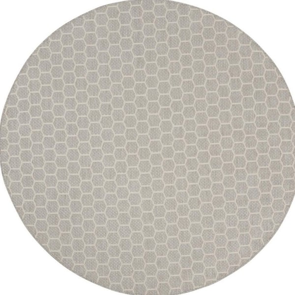 5 ft. x 7 ft. Ivory Beige and Gray Abstract Non Skid Area Rug