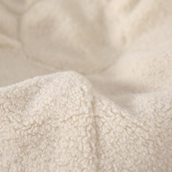 Carnegy Avenue Gray Sherpa Fabric Bean Bag