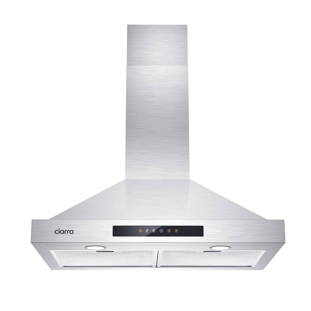 30 in. 760m3/h Convertible Wall Mounted Range Hood in Stainless Steel