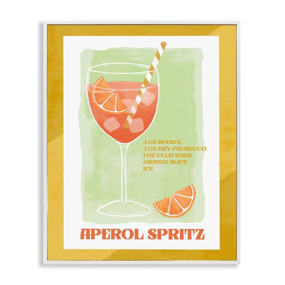 Retro Aperol Spritz Recipe by Deane Beesley White Framed Food Giclee Art Print 20 in. x 16 in. price history on PriceWatchPro