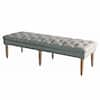 Homepop Gray Layla Tufted Bench K7052-1501-7 - The Home Depot