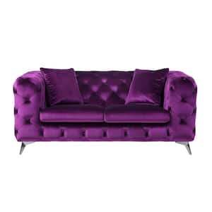 Purple Fabric Atronia Loveseat