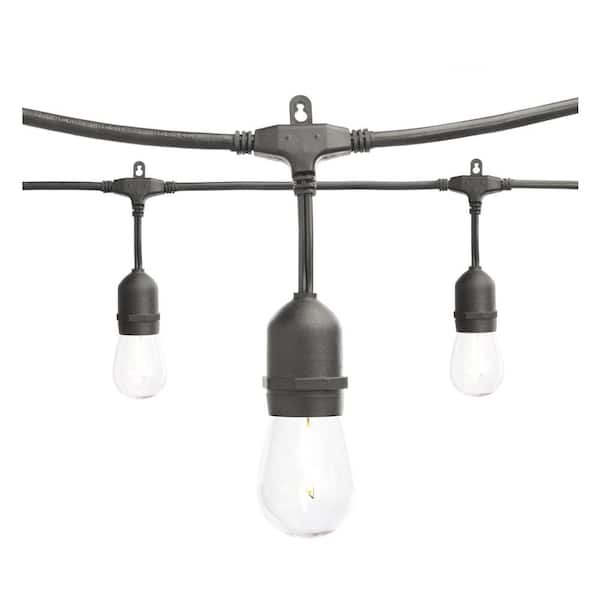 String Light with S14 Single LED Bulb Details about   Hampton Bay 12-Light Indoor/Outdoor 24 ft 