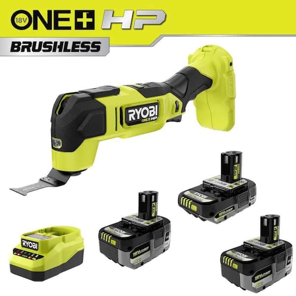 ONE+ HP 18V Brushless Cordless Multi-Tool Kit with (2) 4.0 Ah Batteries, 2.0 Ah Battery, and Charger