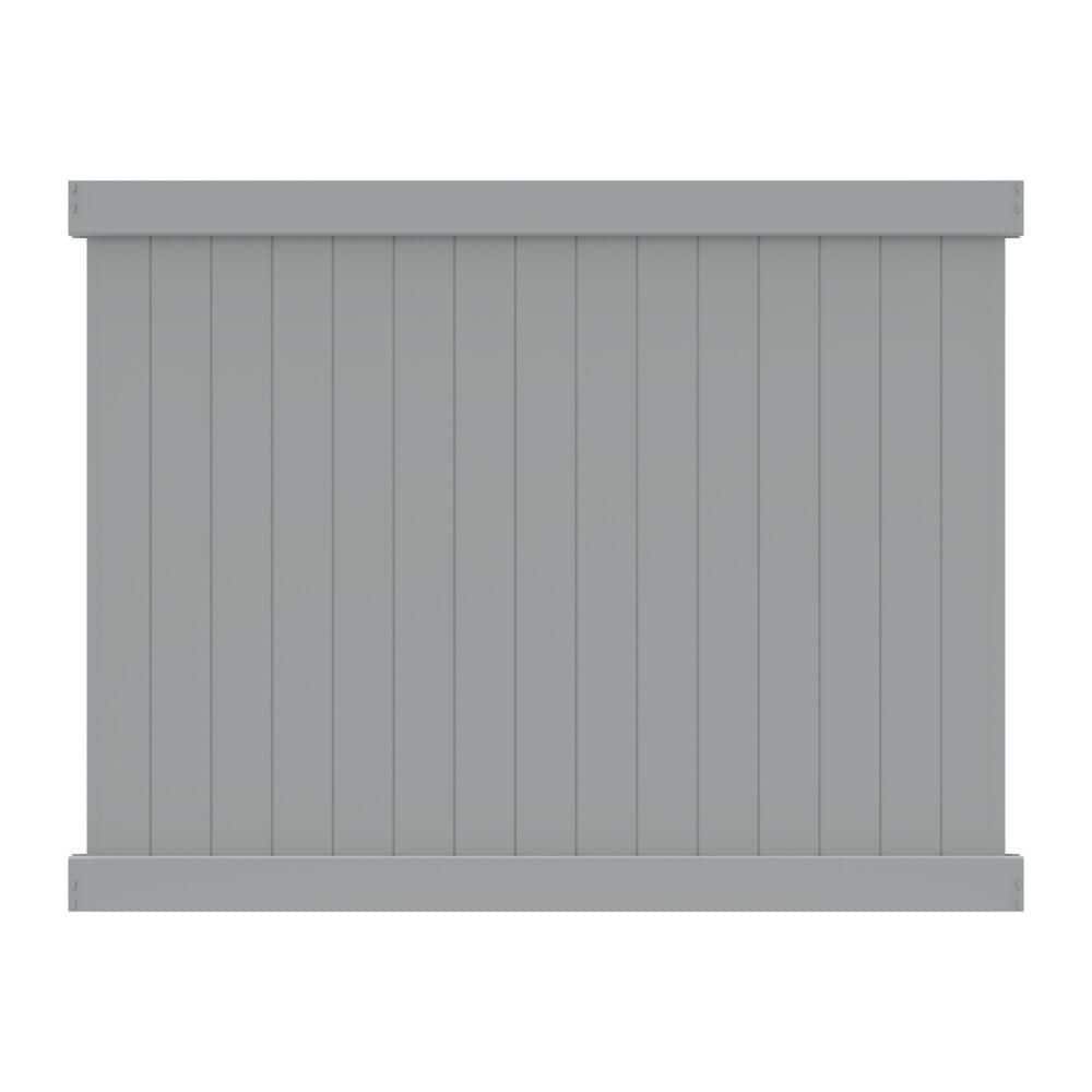 Barrette Outdoor Living Bryce 6 ft. x 8 ft. Gray Privacy Flat Vinyl