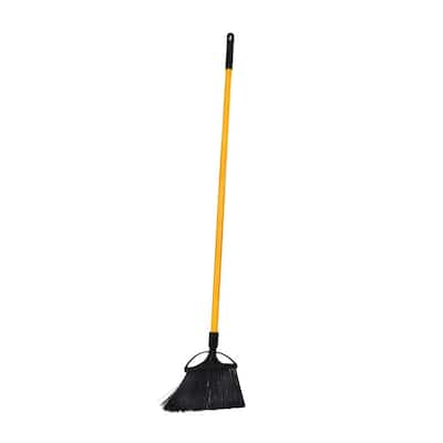 10 in. Black Outdoor Rough Surface Fiberglass Angle Broom