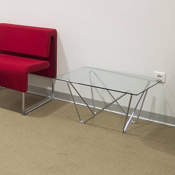 Fab Glasirror 24 In X 48 Clear Rectangle Glass Table Top 1 2 Thick Flat Edge Polished Tempered Radius Corners 24x48rect12thfl The Home Depot Clear Rectangle Glass Table Top, Glass Table Top Replacement Home Depot