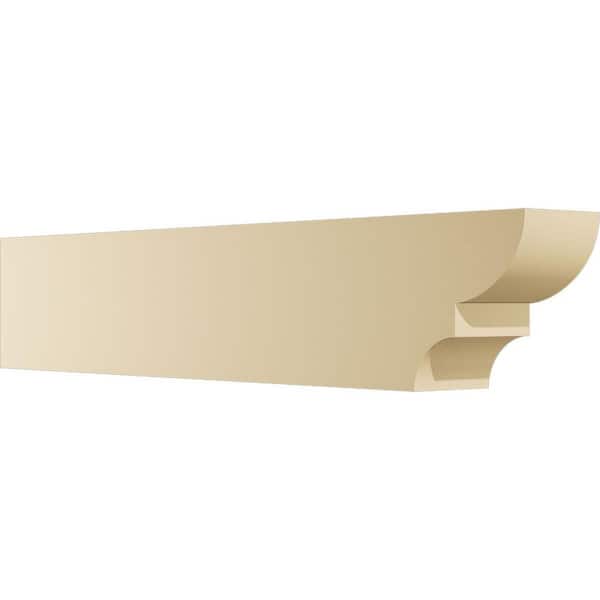 Ekena Millwork 5 in. W x 8 in. H x 42 in. L Standard Ridgewood Signature Urethane Outlooker Rafter Tail, Primed Tan