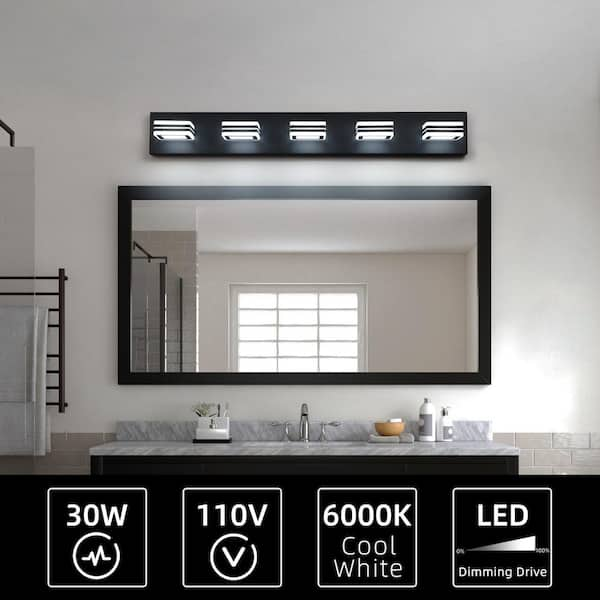 solfart Dimmable LED Modern Bathroom Vanity Lights Over Mirror 3