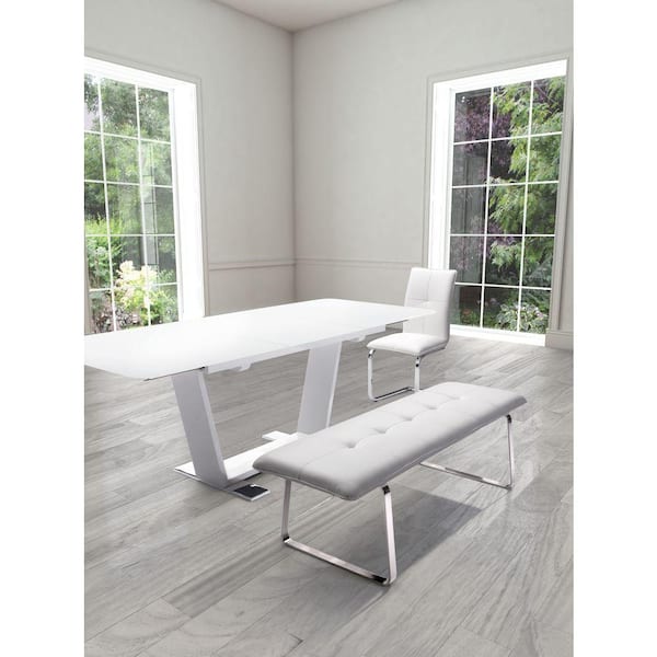 ZUO Cartierville White Bench