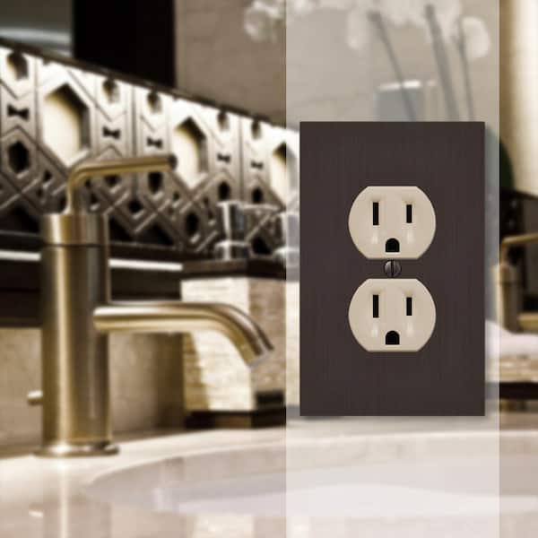 Barnard 1 Gang Duplex Metal Wall Plate - Aged Bronze
