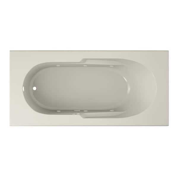 JACUZZI Signature 72 in. x 36 in. Rectangular Whirlpool Bathtub with Left Drain in Oyster with Heater